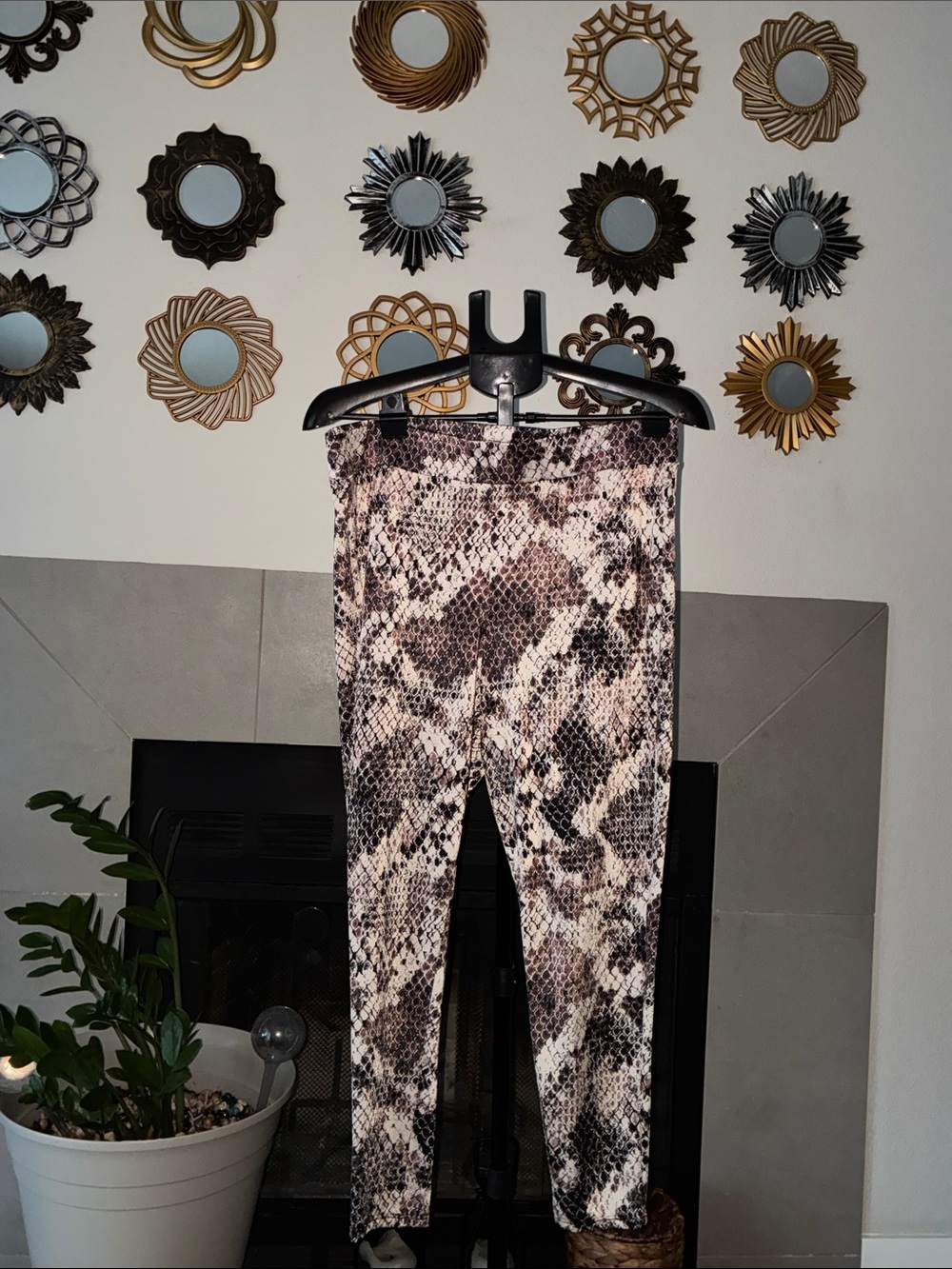 Torrid Snake Print High-Waist liquid Leggings - Brown/Black